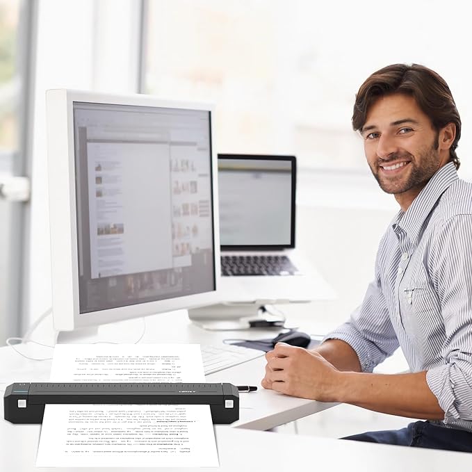 Thermal Printer Paper 8.5 x 11 Inch,100 Sheets Folding Thermal Paper, Lasting 3 years, US Letter Size Thermal Paper, Compatible with M08F/A40 Thermal Portable Printer, Continuous Folding(100 Sheets)