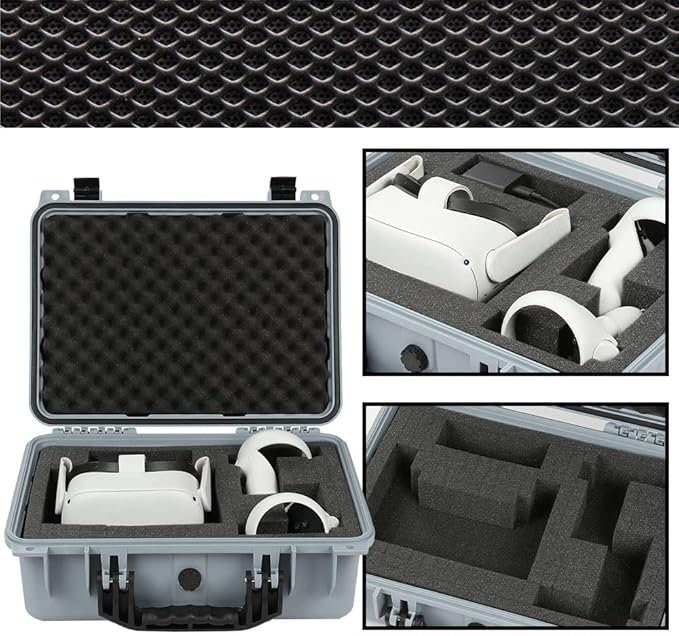 VR Carrying Case Outdoor Portable Storage Box Protector Glasses Bags(Grey)