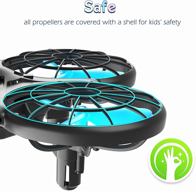 Loolinn | Drones for kids Gifts - Mini Drone, RC Drone with Auto Anti-Collision Technology/Safe for Kids/Easy to Fly / 360° Flip/Hand-Controlled Mode (Gift for Boys and Girls)