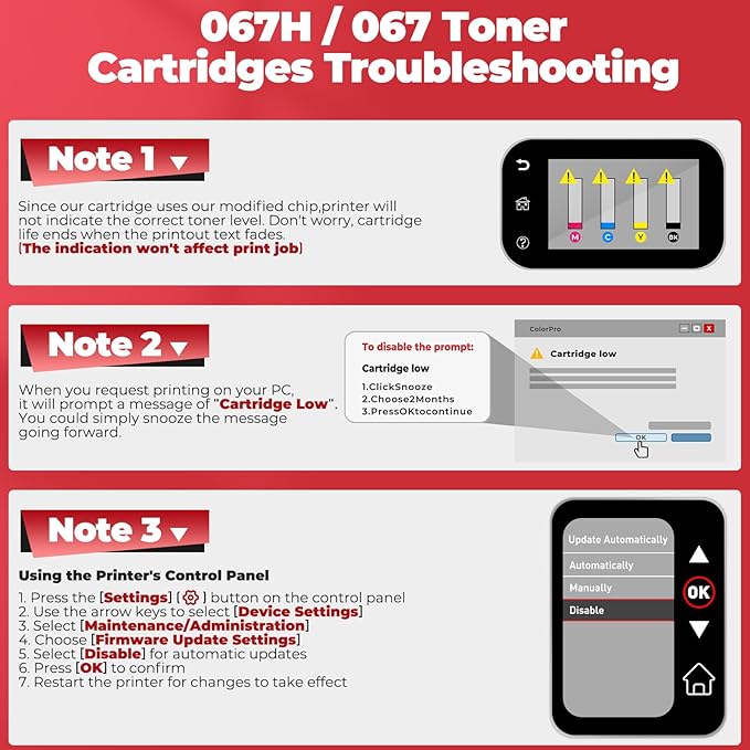 067H Toner Cartridge Set 067 Mf656Cdw Mf652Cdw High Yield Compatible for Canon 067H Toner Cartridge Set for Canon Color imageCLASS Mf656Cdw Mf654Cdw LBP632Cdw MF650C Mf653Cdw LBP630C Printer 4 Pack
