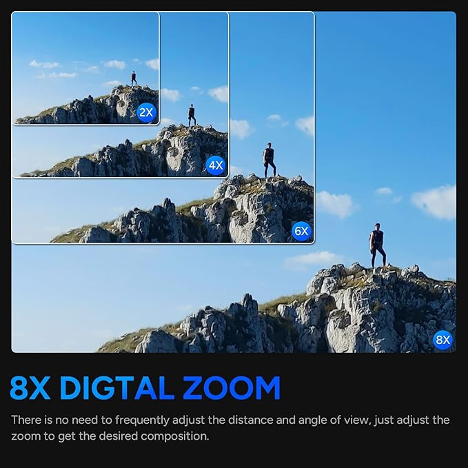 SJCAM Waterproof Camera 4K60fps Action Camera with 170° FOV HDR,Underwater Camera Snorkeling,OIS Stabilization,8X Slow-Mo Zoom,Support External Mic&Remote Control,Helmet/Bike Kits,Gifts (J8PRO)