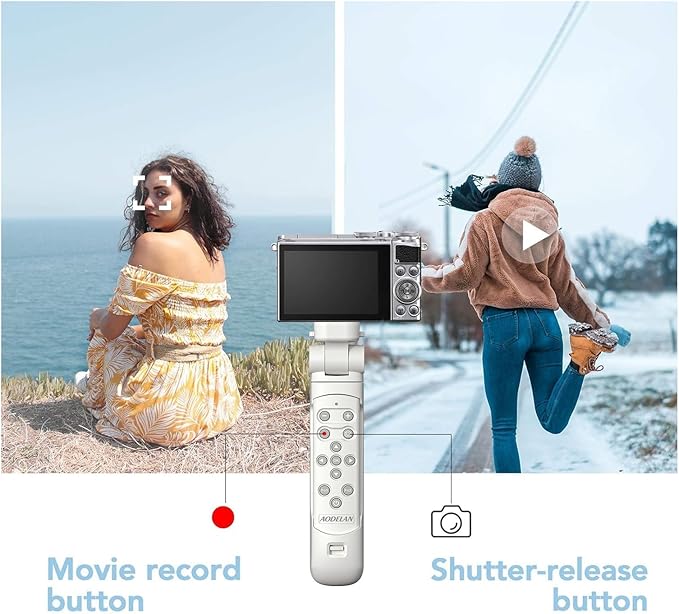 AODELAN Remote Control Wireless Shooting Grip Tripod Grip for Nikon Z50, P1000, B600, A1000, P950 (Withe)