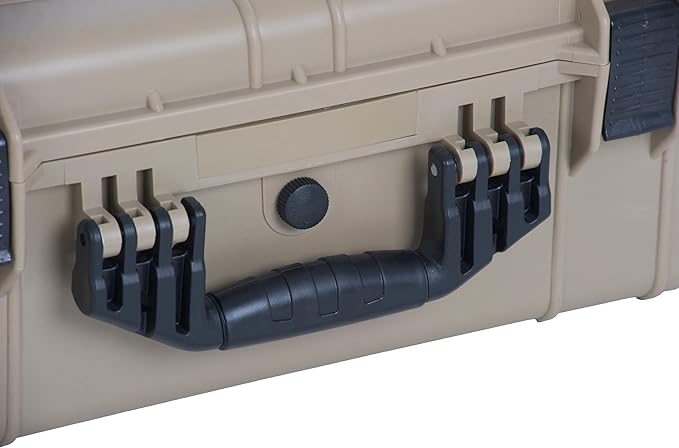 MEIJIA Portable All Weather Waterproof Protective Hard Case,Compact Camera Case with Customizable Fit Foam,Fit Use of Drones,Camera,Equipments, 20.62 x16.85x8.11inches(Desert Tan)