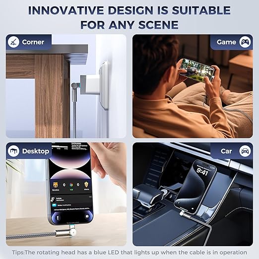 USB C to USB C Cable10ft,240W 2-Pack Braided 180°Rotating Type C Charging CableFast Charge for iPhone 16/16Pro/16Plus/16ProMax,MacBook Air,iPad Pro,Pixel,Samsung Galaxy S23/S24 Ultra-Light Grey