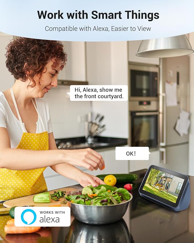 2K Solar Cameras Outdoor Wireless, Security Cameras Wireless Outdoor, Battery Powered cam with Spotlight, 2-Way Talk, PIR Motion Detection, Color Night Vision, 360° PTZ, Siren, Compatible with Alexa