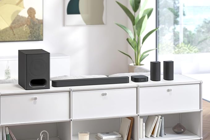 Sony BRAVIA Theater System 6, 5.1ch Home Theater System Sound bar with subwoofer and Rear Speakers, Surround Sound by Dolby Atmos/DTS:X Compatible HT-S60