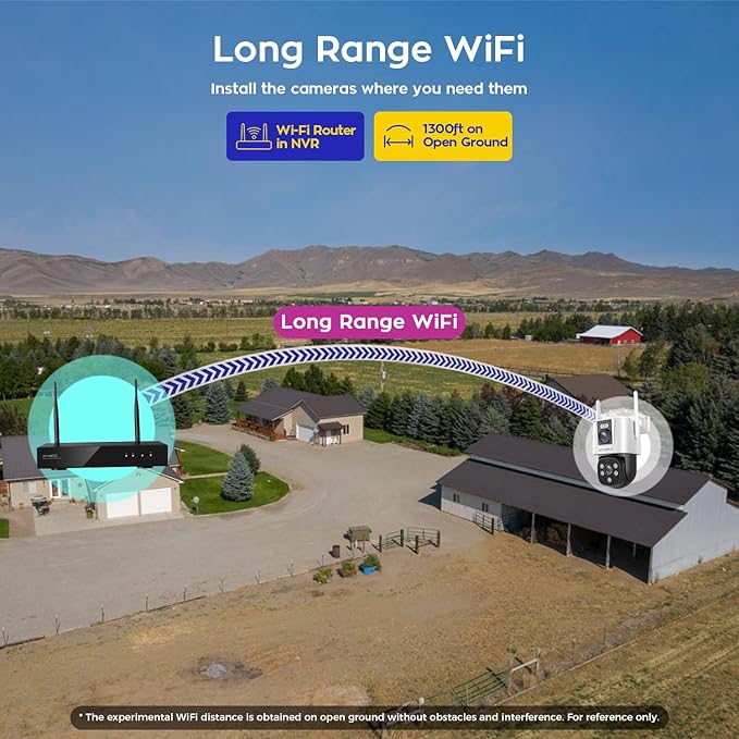 [2-in-1 CAM] XMARTO 16CH Security Camera System Outdoor Wireless, 14pcs 2-in-1 Cameras, 16CH 4K Long Range WiFi 6 Surveillance DVR NVR Kit, Pan Tilt Zoom 4MP QHD Home CCTV Camera Set w. 1TB Hard Disk