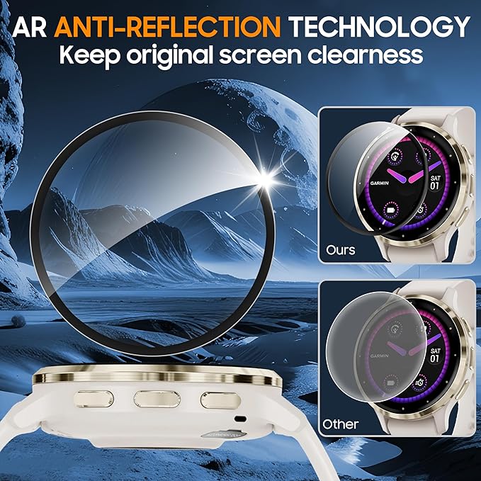 4 Pack for Garmin Venu 3S Screen Protector PMMA,Screen Protector Precise Fit Scratch Resistance for Garmin Venu 3S