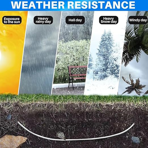 Adoreen Cat 6E Cat 7 Outdoor Ethernet Cable 100 FT White, High Speed Shielded Network Cable, S/FTP, POE, 26AWG OFC, Heavy-Duty Waterproof Direct Burial Cat 6A Internet Cable RJ45 LAN Cord+Ties-WH