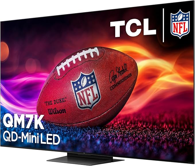 TCL 65-Inch Class QM7K Series QD-Mini LED 4K UHD Google Smart TV Best Premium Mini-LED TV - QLED, 144hz, 288hz Gaming Rate, Anti-Reflective Screen, Bang & Olufsen Audio, Atmos (65QM7K, 2025 Model)