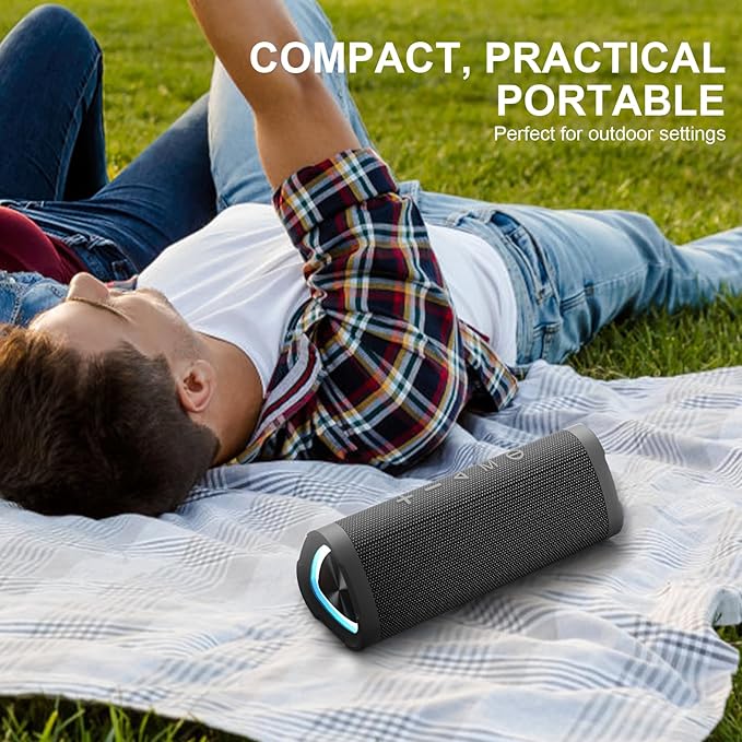 Vanzon Bluetooth Speakers, V40 Wireless Portable Bluetooth Speaker with TWS Dual Pairing, 24W Stereo Sound and 24H Playtime, IPX7 Waterproof Bluetooth Speaker for Home and Outdoor