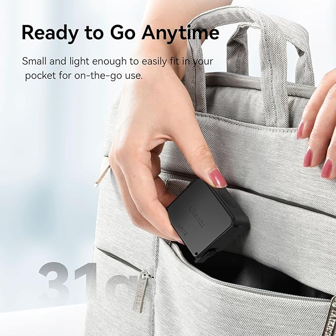 ULANZI LM18 Mini LED Video Light for DJI Pocket 3, 5600K 100Lux Fill Light with Quick AC Mount, 3 Brightness Levels, 500mAh Battery, IPX5 Waterproof, for Action Camera/Pocket 3 Adapter