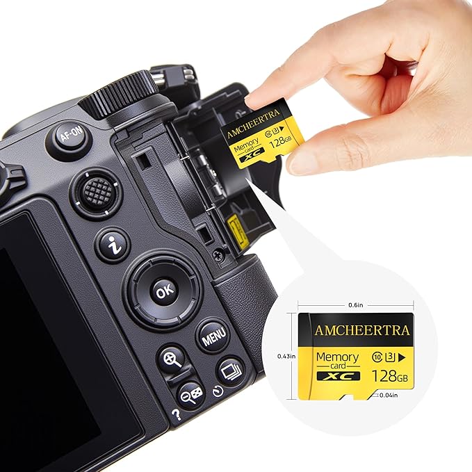 128GB MicroSDXC Memory Card, UHS-I, C10, U3, A2,180MB/s Read, 140MB/s Write, High-Speed MicroSD Card, TF Card for Drones, Action Cameras, Dashcams, Gaming Consoles