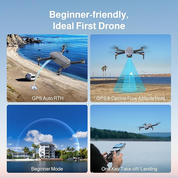 Ameta Drone with Camera 4K Professional with GPS, S50 Lite FPV Drone for Kids and Adults with Auto Return/ 50-Min Flight Time/Follow Me/Intelligent Mode/Gesture Control/ 1640 ft Range, Under 249g