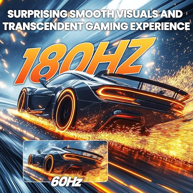 CRUA 27" Curved Gaming Monitor, 2k QHD(2560*1440P) VA Screen, 1800R, 165Hz/180Hz Computer Moniter, Supports AMD Freesync, 120% sRGB, Built-in Speakers, Wall Mountable Installs(HDMI 2.0/DP 1.4)-Black