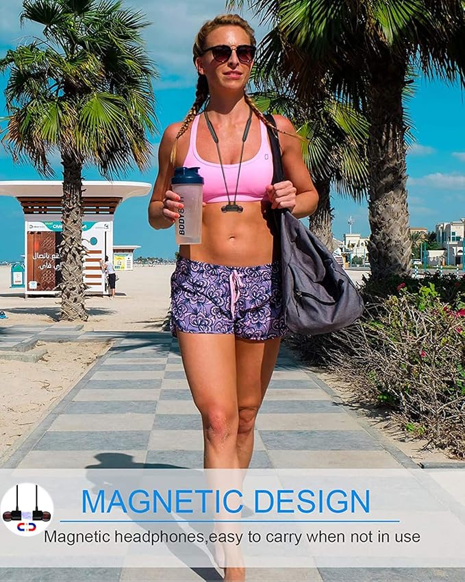 NANAMI Bluetooth Headphones Wireless Earbuds - Sports Magnetic Neckband Wireless Headsets, HiFi Stereo Deep Bass Updated Bluetooth 5.3 Earphones IPX7 Waterproof with Mic for Gym Running 24h Playtime