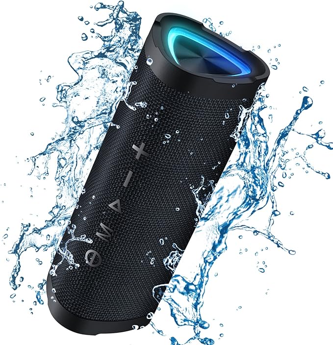 Vanzon Bluetooth Speakers, V40 Wireless Portable Bluetooth Speaker with TWS Dual Pairing, 24W Stereo Sound and 24H Playtime, IPX7 Waterproof Bluetooth Speaker for Home and Outdoor