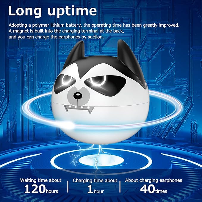 Kids Earbuds, Wireless Bluetooth Girls Boys Headphones with Microphones, 85dB Healthy Volume Control Protect Hearing, Lightweight, Waterproof, 30Hrs Playtime,Earphones for iPad Tablet Computers.