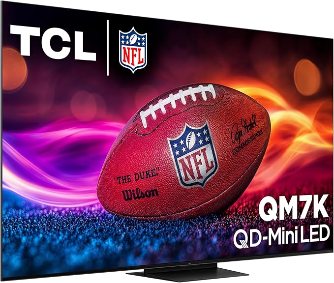 TCL 85-Inch Class QM7K Series QD-Mini LED 4K UHD Google Smart TV Best Premium Mini-LED TV - QLED, 144hz, 288hz Gaming Rate, Anti-Reflective Screen, Bang & Olufsen Audio, Atmos (85QM7K, 2025 Model)