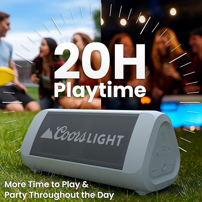 OontZ Ultra Portable Bluetooth Speaker 5.0, 2 Pack - IPX7 Waterproof, 14W Sound, 20-Hr Battery, 100ft Wireless Range, Deep Bass and Clear Audio, Durable Shower Speaker for Pool or Beach (Coors White)