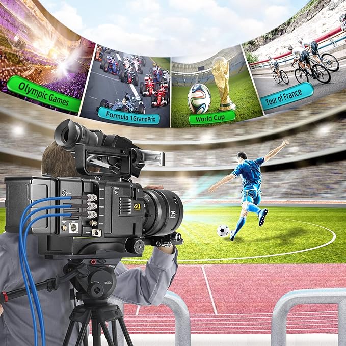 Superbat SDI Cable BNC Cable 3G/6G/12G SDI Cable 40ft (Belden 1694A Cable Blue) Supports HD-SDI/3G-SDI/4K/8K Monitor，Precision SDI Video Cable