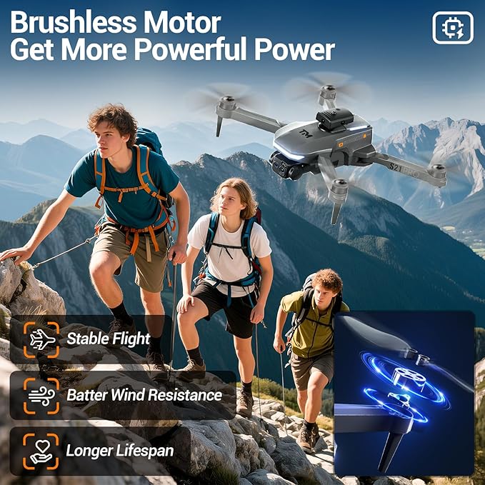 Drone with 2K Camera for Adults, RC Quadcopter with Obstacle Avoidance, 40 Minute Flight, Altitude Hold, One-Key Takeoff/Landing, 3 Speed Modes, Headless Mode, Best Gifts for Beginners, Teen Boys & Girls