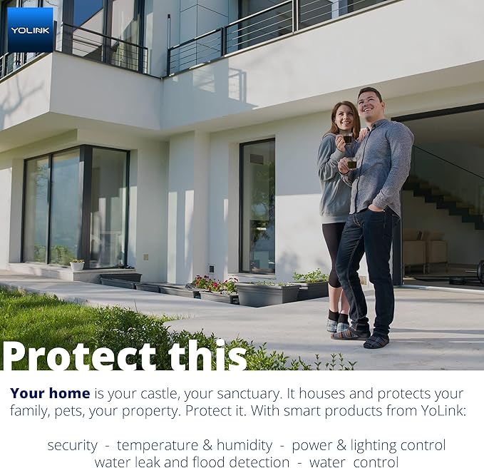 YoLink LoRa 1/4 Wireless Range Smart Motion Sensors, Indoor Motion Detector, Alexa, IFTTT, Home Assistant, Movement Detector App Alerts Remote Monitor, 2 Pack, YoLink Regular Hub Included