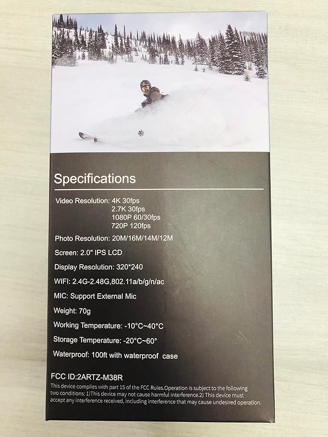 Action Camera 4K30FPS with 64G SD Card 131FT UnderwaterCamera,20MP Sports Camera 170° Waterproof Camera with WiFi,Remote Control,Mounting Kit