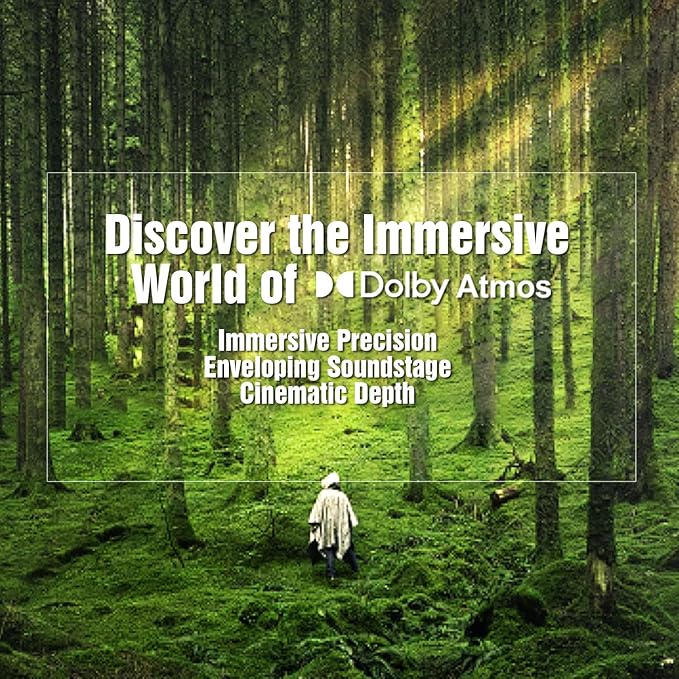 Hiwill 3.1.2CH Dolby Atmos Soundbar for TV Surround Sound, 5.25'' Subwoofer, 2 Up-Firing, 2 Side-Firing, 400W Peak Power Home Theater Speakers, 3D Sound Bar Bluetooth, eARC/ARC/Opt, Nimbus A312