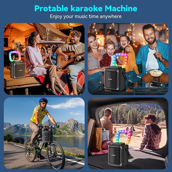 30W Portable Bluetooth Speaker Wireless with Loud Crystal Clear Stereo Sound - TWS Pairing & 24H Playtime with Led Lights | Small Party Speakers for Indoor/Outdoor, Travel, Gathering (1pcs)