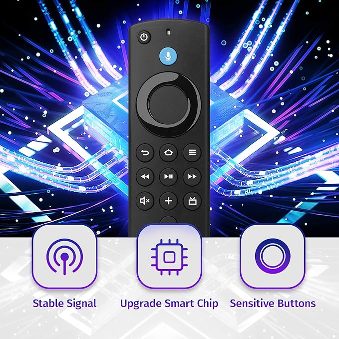 yalanle Replacement Voice Remote Control Fit for AMZ Smart TVs Stick/TV Cube，Stick 4K/4K Max(1st / 2nd Gen), Stick HD/Lite, Smart TV 3rd Gen,and for Insignia-Toshiba-Pioneer-Smart TV