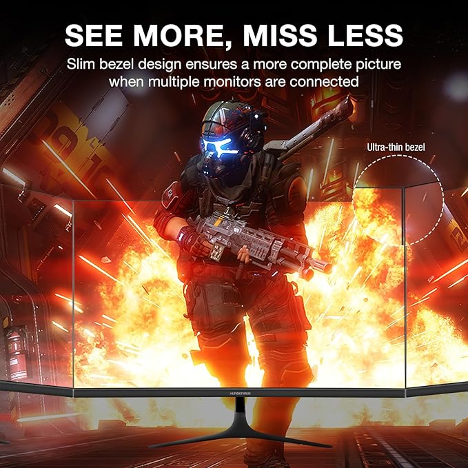 27 inch 1440P Gaming Monitor, 180Hz/144Hz Fast IPS 2K Computer Monitor with Speaker, Free-Sync & G-SYNC, 125% sRGB, HDR10, HDMI x2, DisplayPort x2, Compatible with Switch/Xbox/PS5, VESA Mountable