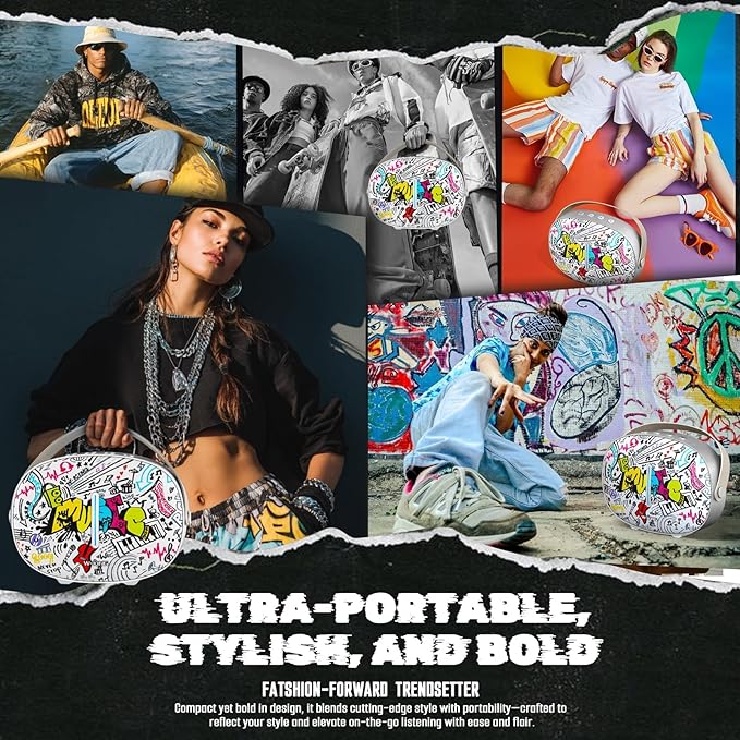 W-KING Portable Loud Speakers Bluetooth Wireless, T8II 96W Peak Powerful Outdoor Party Large Bluetooth Speaker Boombox with 2 Subwoofers, Heavy Bass, Fast Charging, BT5.4, USB Playback, AUX, Lights