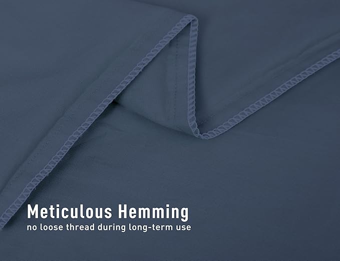 Sunflower Queen Pillowcases Set of 2, 100% Cotton Queen Size Pillow Cases 2, 20×30 inches Midnight Navy, Soft and Breathable