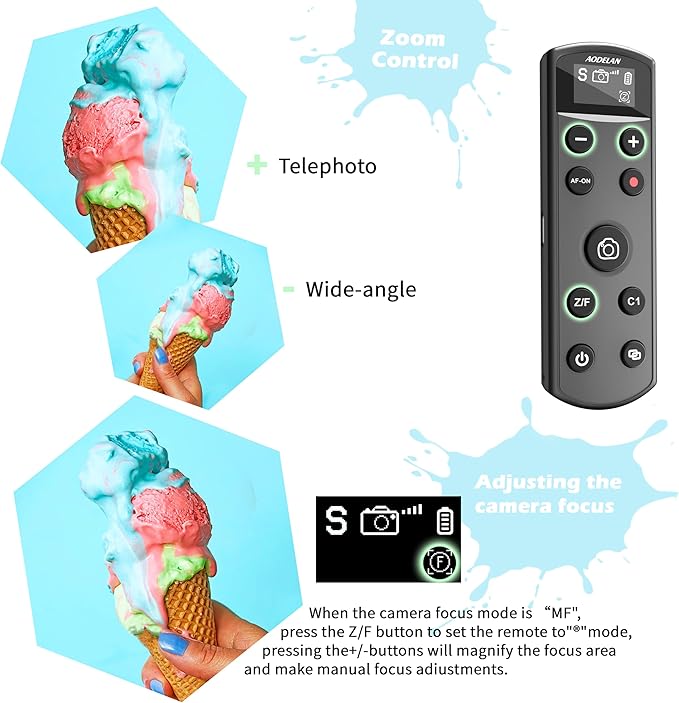 for Sony Vlog Shooting Grip Tripod with OLED Screen & Rechargeable Wireless Camera Remote - Zoom/Focus Control for ZV-1, ZV-E10,ZV-1F, A6100, A6400, A6700,A7IV,RX100 VII,A9,A9 II,FX3 (Black)
