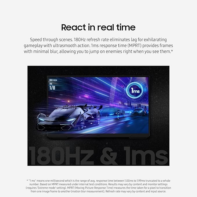 Samsung 32-Inch Odyssey G3 (G30D) Series FHD Gaming Monitor, 1ms, 180Hz, AMD FreeSync, Adjustable Stand, Black Equalizer, Virtual Aim Point, Eye Saver Mode, Flicker-Free, LS32DG302ENXZA