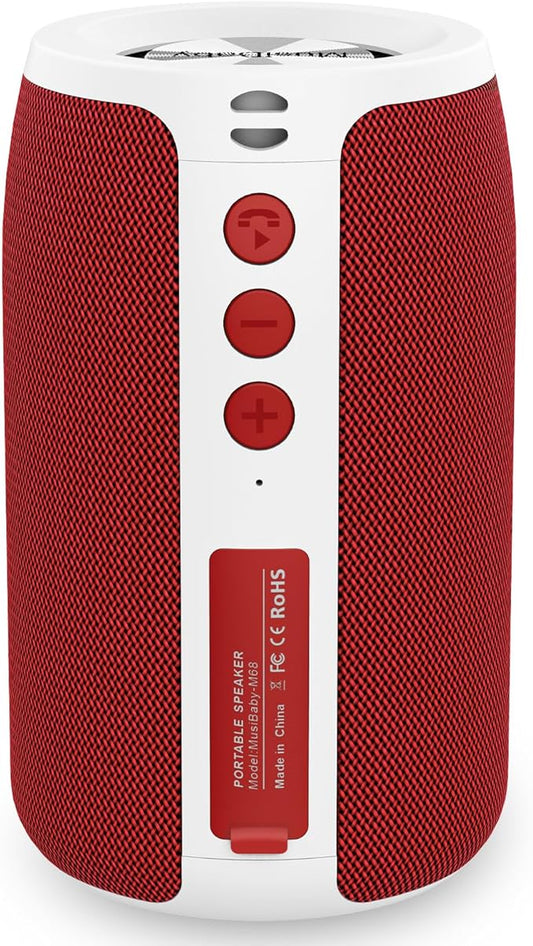 Bluetooth Speaker,MusiBaby Portable Wireless Speakers, Outdoor, Waterproof Speaker with Stereo Sound,Booming Bass,Dual Pairing,Bluetooth 5.3,24H Play,Speakers for Home,Party,Travel,Gifts