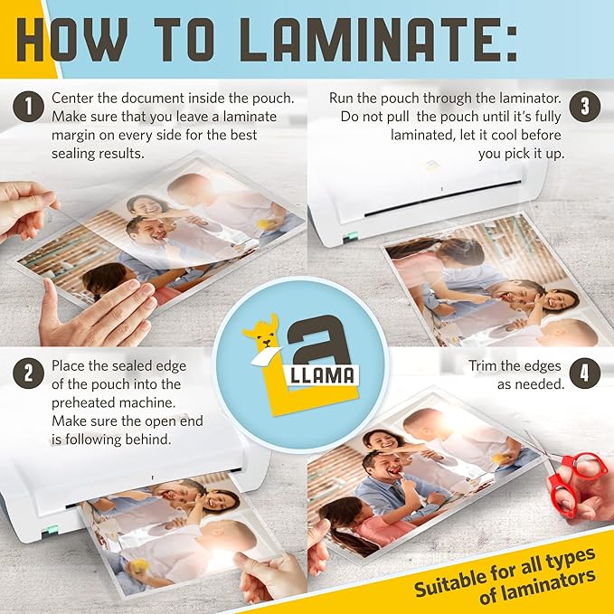 Matte Thermal Laminating Pouches, Matte Finish, 9 x 11.5 Inches 5 MIL Thickness, 30 Pack, Fitted for Letter Size Laminating Sheets 8.5 x 11