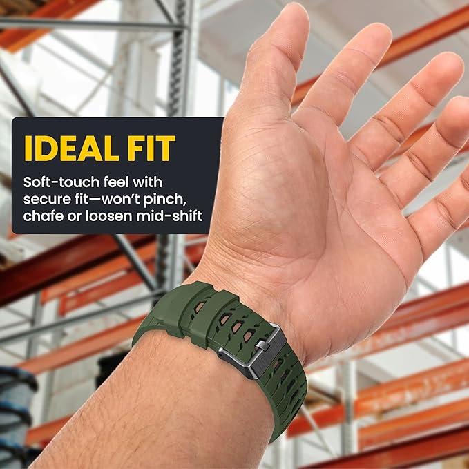 Silicone Watch Strap for Men, Silicone Smart Watch Band Strap for Original & Foreman, Smartwatch Accessories, Quick-Swap Design (Army Green)