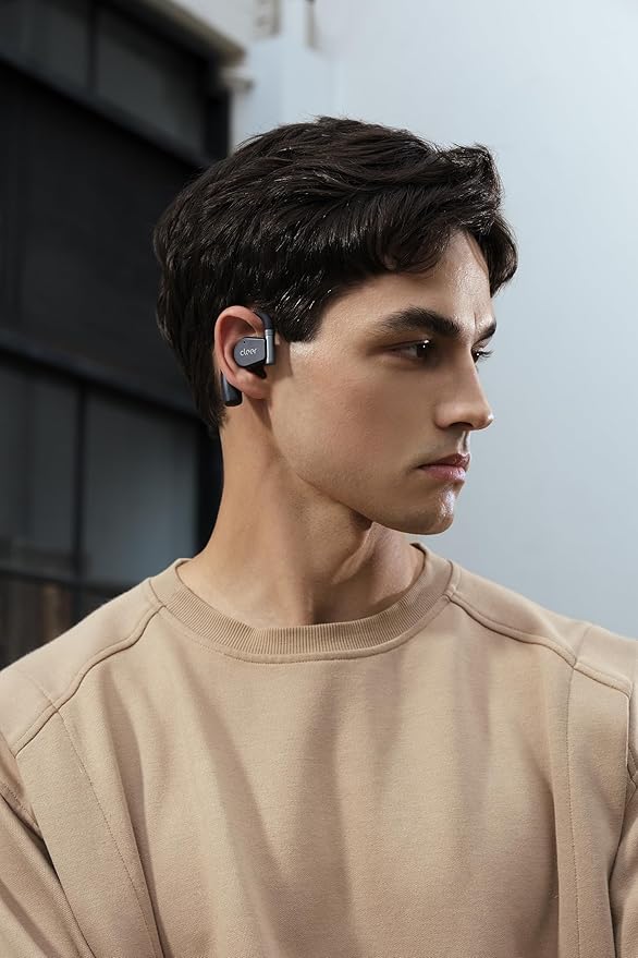 Cleer ARC II Open Ear Headphones, True Wireless Ear Buds with Dual Mic, Sweat Resistant, Multi-Point Connect, 35 Hrs Playtime, Secure Fit, Bluetooth 5.3 Earbuds with Ear Hooks, Preset EQs, Blue