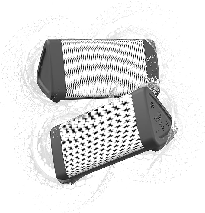 Oontz Upgraded Angle 3 Portable Bluetooth Speaker 5.0, 2 Pack - 10W Sound, 14-Hr Battery, 100ft Wireless Range, IPX5 Water-Resistant, Budget-Friendly Small Speaker for Travel, Outdoor, Home (White)