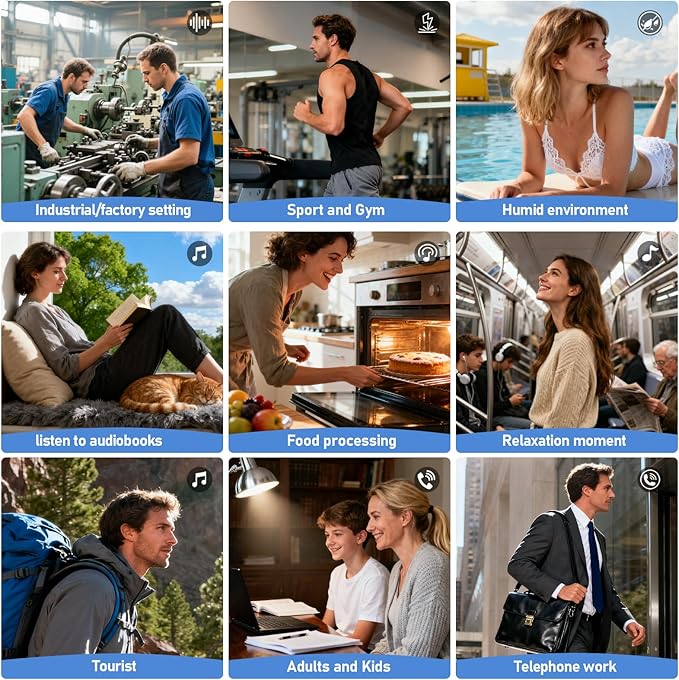 Wireless Earbuds, Ear Buds with Big Bass Stereo Sound, Lightweight Bluetooth Earbuds with 60 Hours Playtime (White)