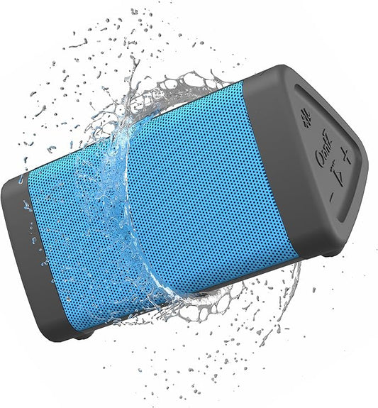 Upgraded Angle 3 Bluetooth Speaker - IPX5 Water-Resistant 5.0 Bluetooth Speaker with 100Ft Wireless Range and Powerful 10W Output by OontZ (Blue)