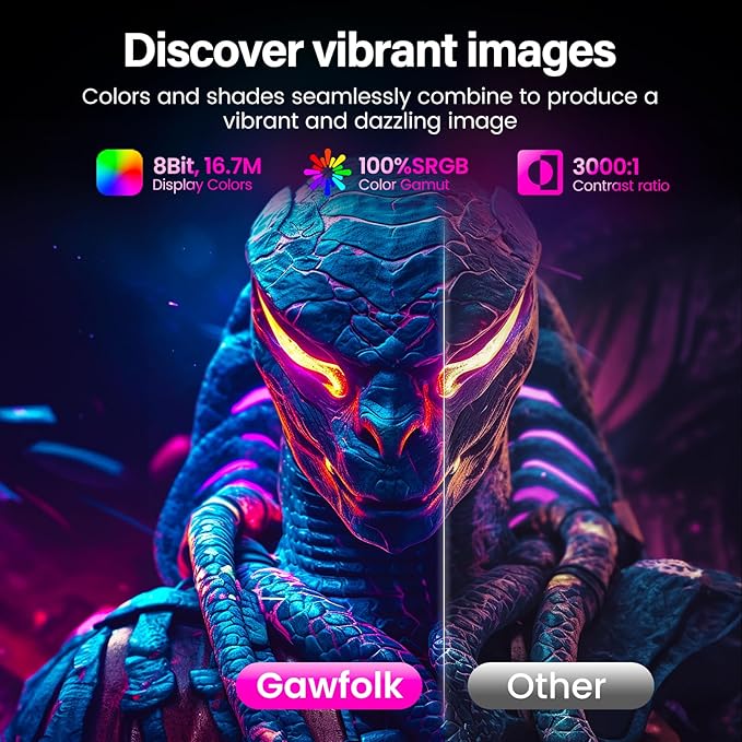 Gaming Monitor 24.5 Inch 200Hz Built-in Speakers, 180hz PC Monitor FHD 1080P Frameless Computer Monitors, VA,sRGB 100%, DisplayPort, HDMI, Eye Care, Wall Mount Compatible (White)