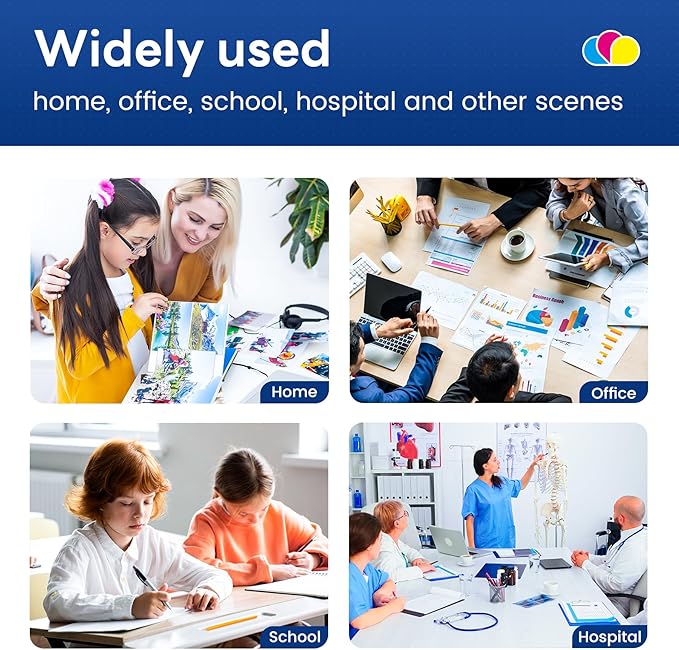 206A Toner Cartridges 4 Pack with Chip Replacement for HP 206A Black Cyan Yellow Magenta Color Pro M255dw M255nw; MFP M282nw M283cdw M283fdn M283fdw Ink Cartridges