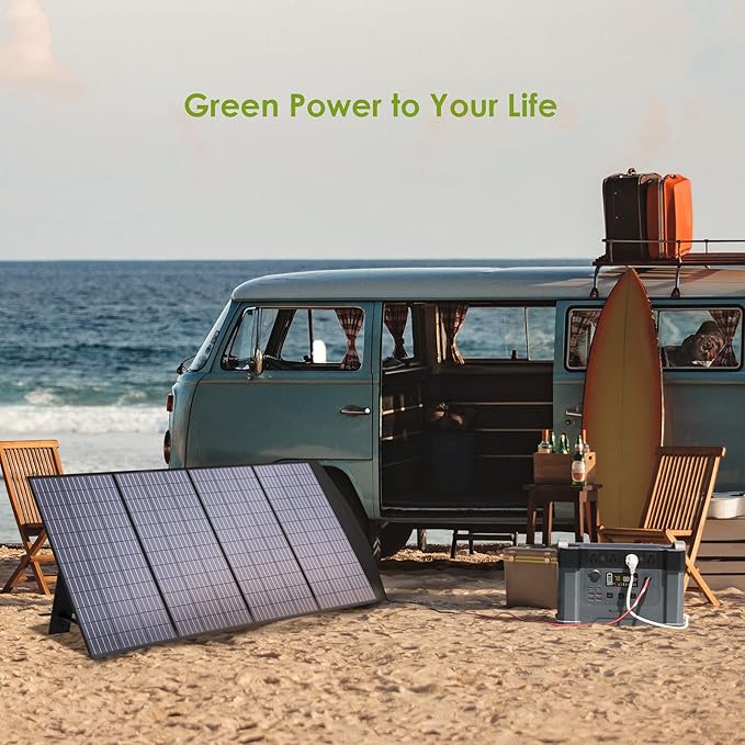 ALLPOWERS SP033 200W Portable Solar Panel Foldable, 23% High Efficiency Solar Charger with MC4 Connectors for Power Station, RV, Camping, Home Use, Compact Folding Solar Panel（SP033-200W