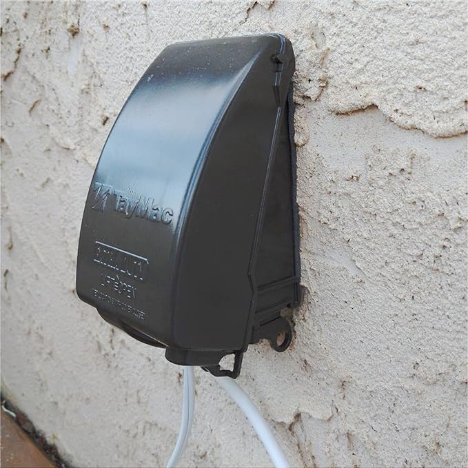 TayMac MX4280Z EXTRA DUTY Bronze 1-Gang Expandable Weatherproof In-Use 2-in. to 3-1/2-in. Electrical Outlet Cover, Vertical, Outdoor Outlet Cover for Electrical Box, UFAST Configuration (Pack of 6)