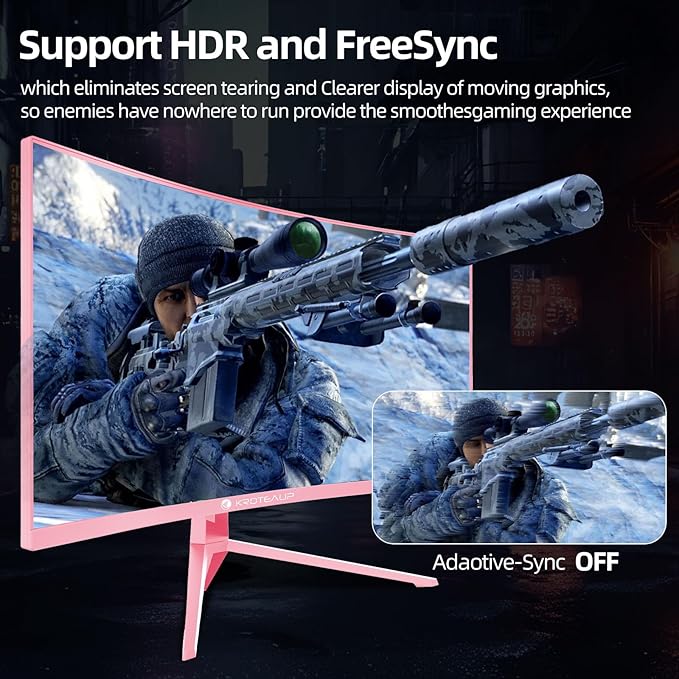 Pink 34 Inch Curved Gaming Monitor 4K, 3440x1440 165Hz Ultrawide Computer Monitor, 1500R -Pip 1ms(Mprt) ‌HDR400 125% sRGB, Dci-P3 92%, HDMI/DP, Port, Suitable for Games and Office Work