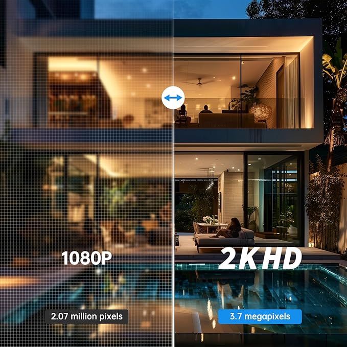 Light Bulb Security Camera 2 Packs, 5G&2.4GHz 2K Security Cameras Wireless Outdoor 360° PTZ Cameras for Home Security with Color Night Vision, 2 Way Talk, AI Human Detection, Screw in Light Socket