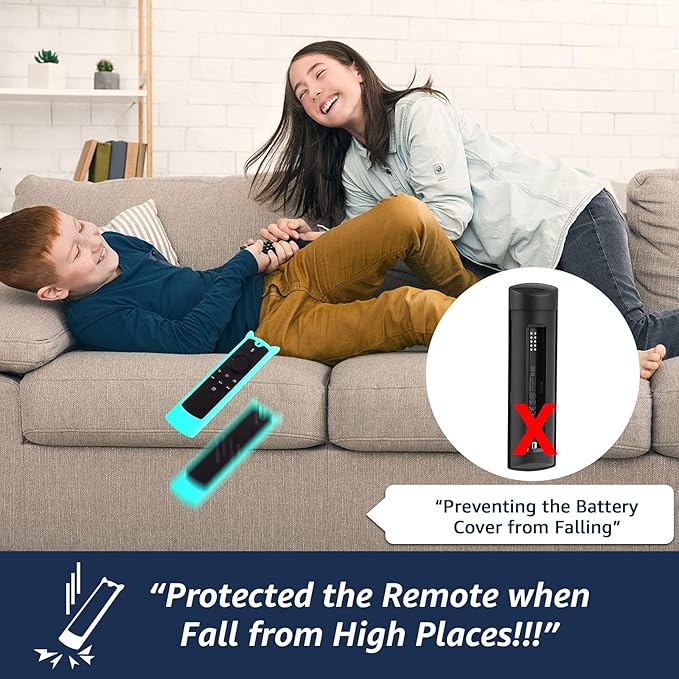 3 Packs Silicone Remote Cover Case Glow in The Dark, Anti-Slip Silicone Protective Case with Lanyard(Glow Green & Sky Blue & Orange)